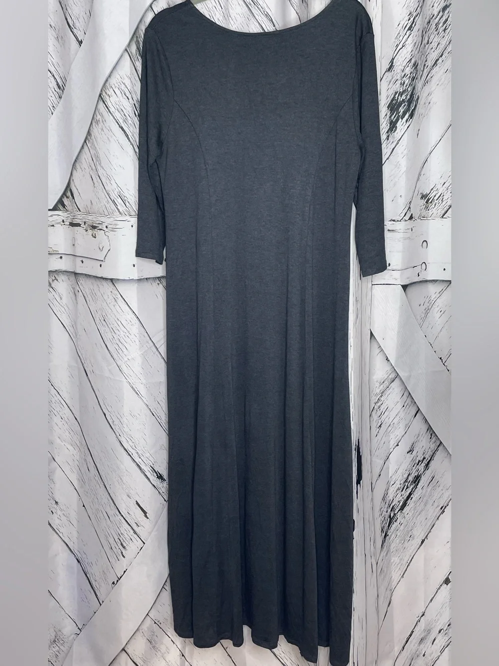 NWT Chico's Gray Lilly High-Low Maxi Dress Petite L (12P) Chico’s 2P
